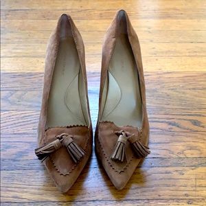 Banana Republic Suede Tassel Heels